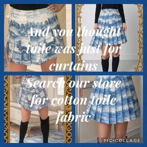 Cotton Toile Print Women's Skirt